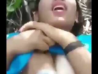 Cute young Indian girl fucks with brother in outdoor